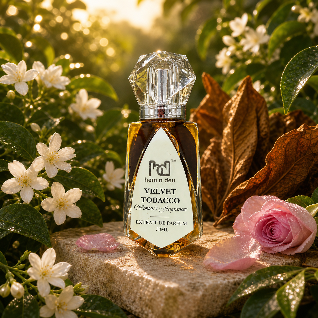 Perfume ingredients and bottle